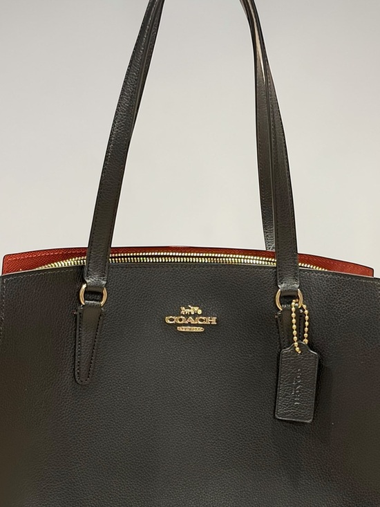 Coach Tatum Carryall Black Double Face Pebbled Leather Handbag C4078 NWOT - Picture 2 of 14